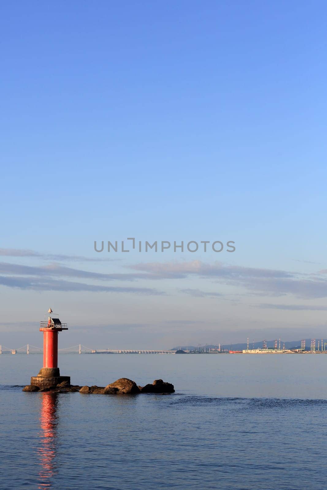 lighthouse in the sea