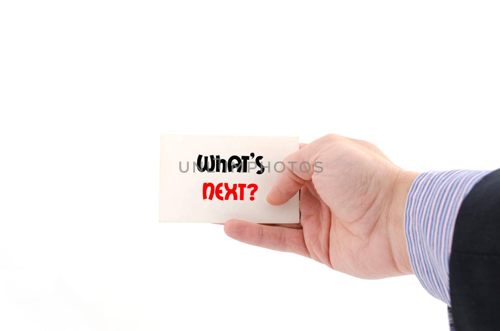 What's next text concept isolated over white background