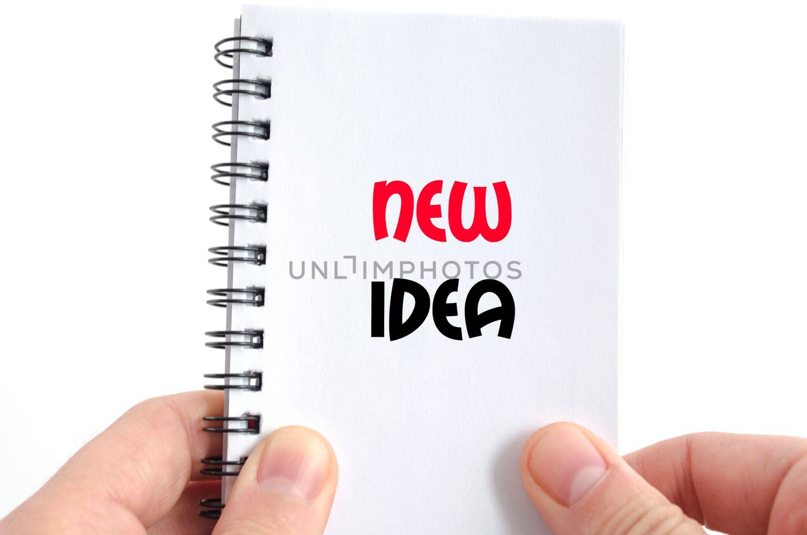 New idea text concept isolated over white background