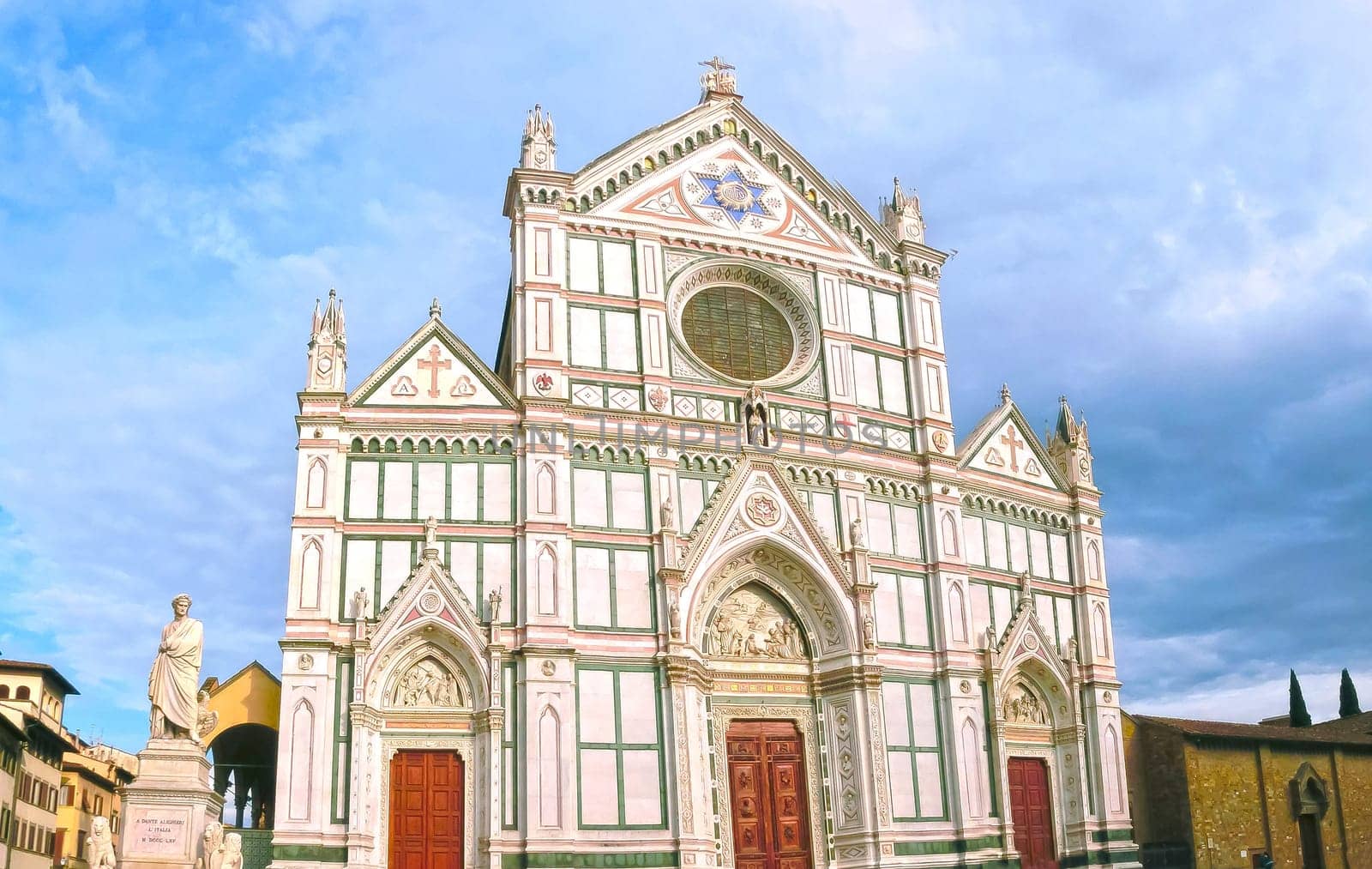 The Basilica di Santa Croce or Basilica of the Holy Cross - famous Franciscan church on Florence, Italy