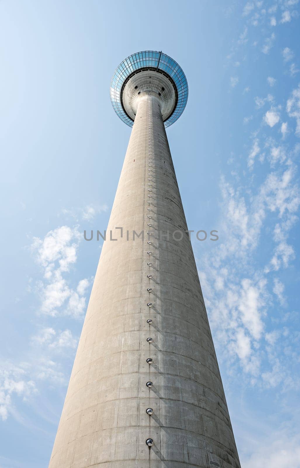 The Rhine Tower of Düsseldorf in Germany