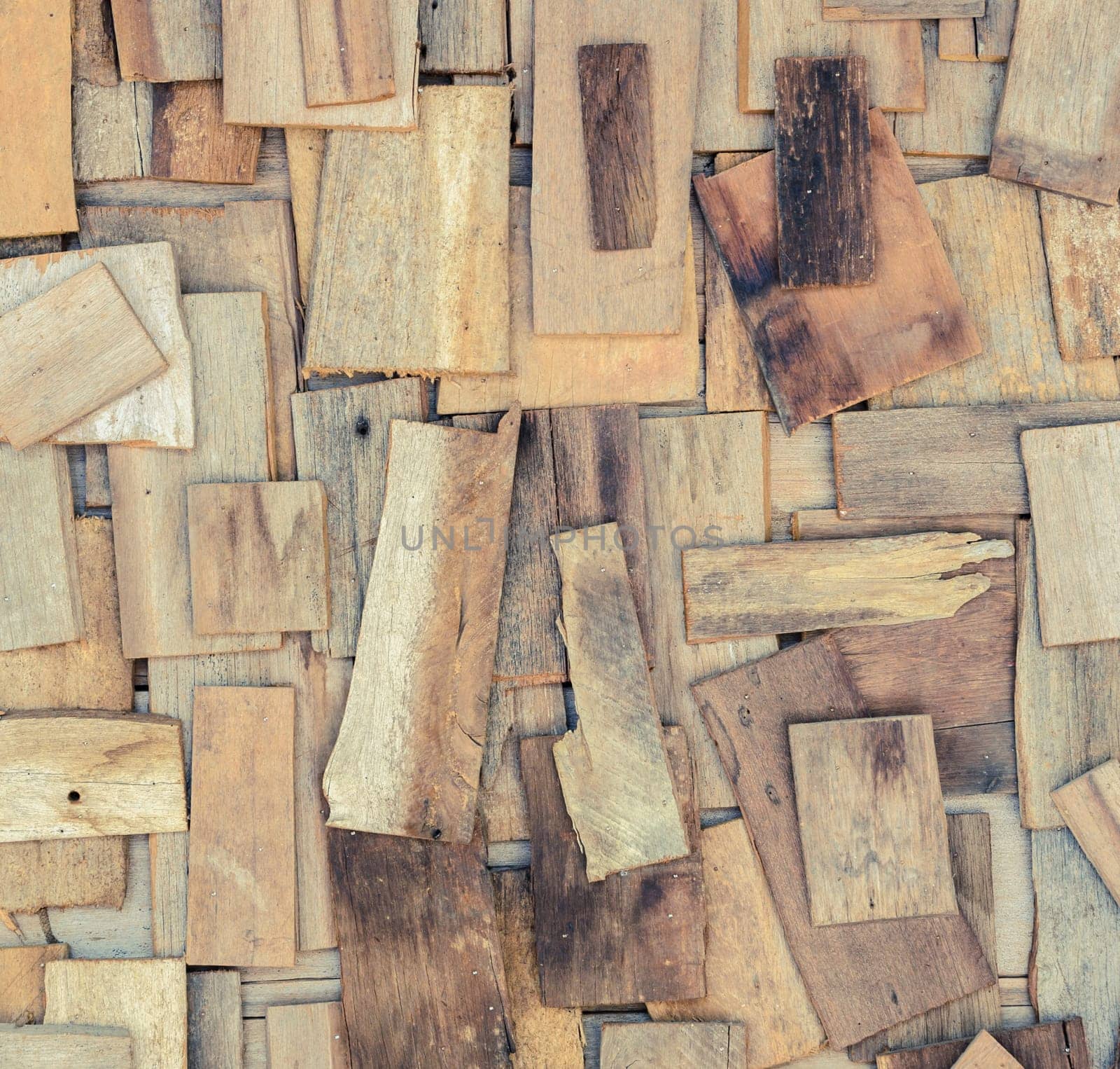 Scrap wooden wall texture background. Recycled concept.