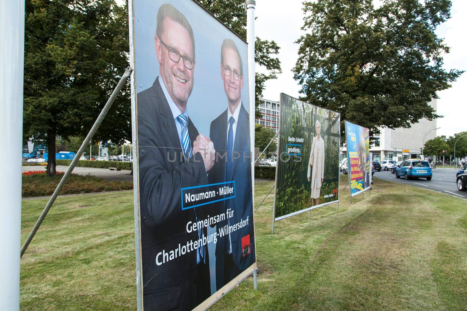 Several election posters at Ernst-Reuter-Platz in Berlin 2016