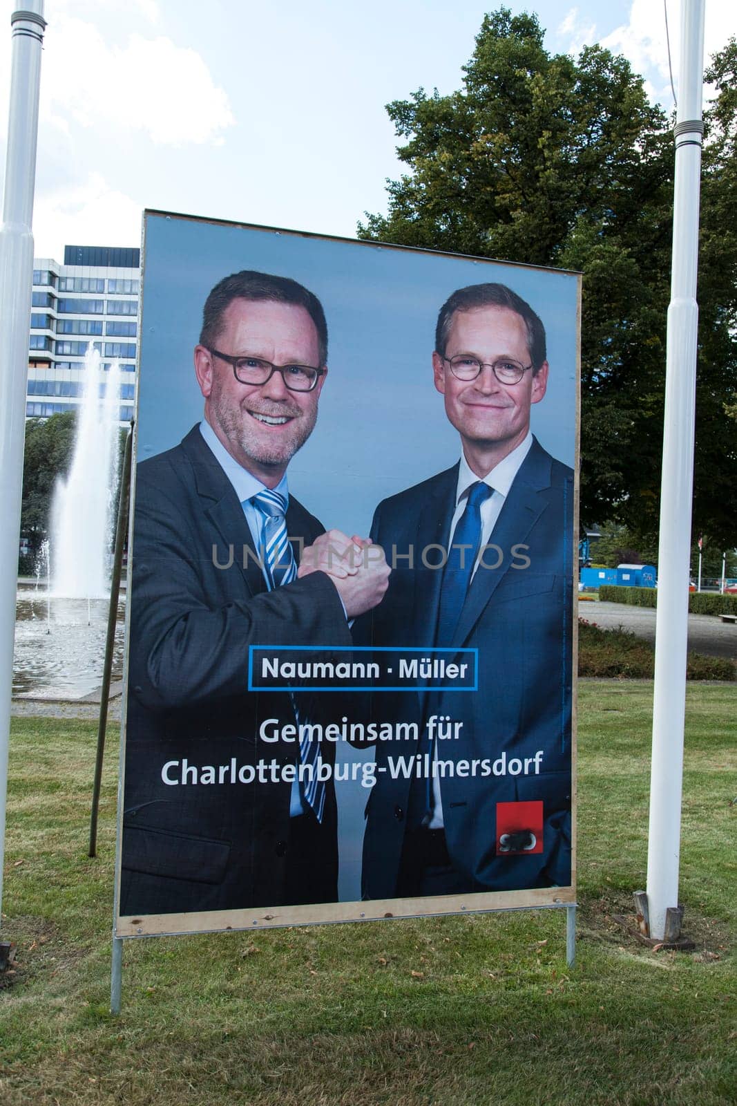Election poster SPD with BM Müller in Berlin 2016
