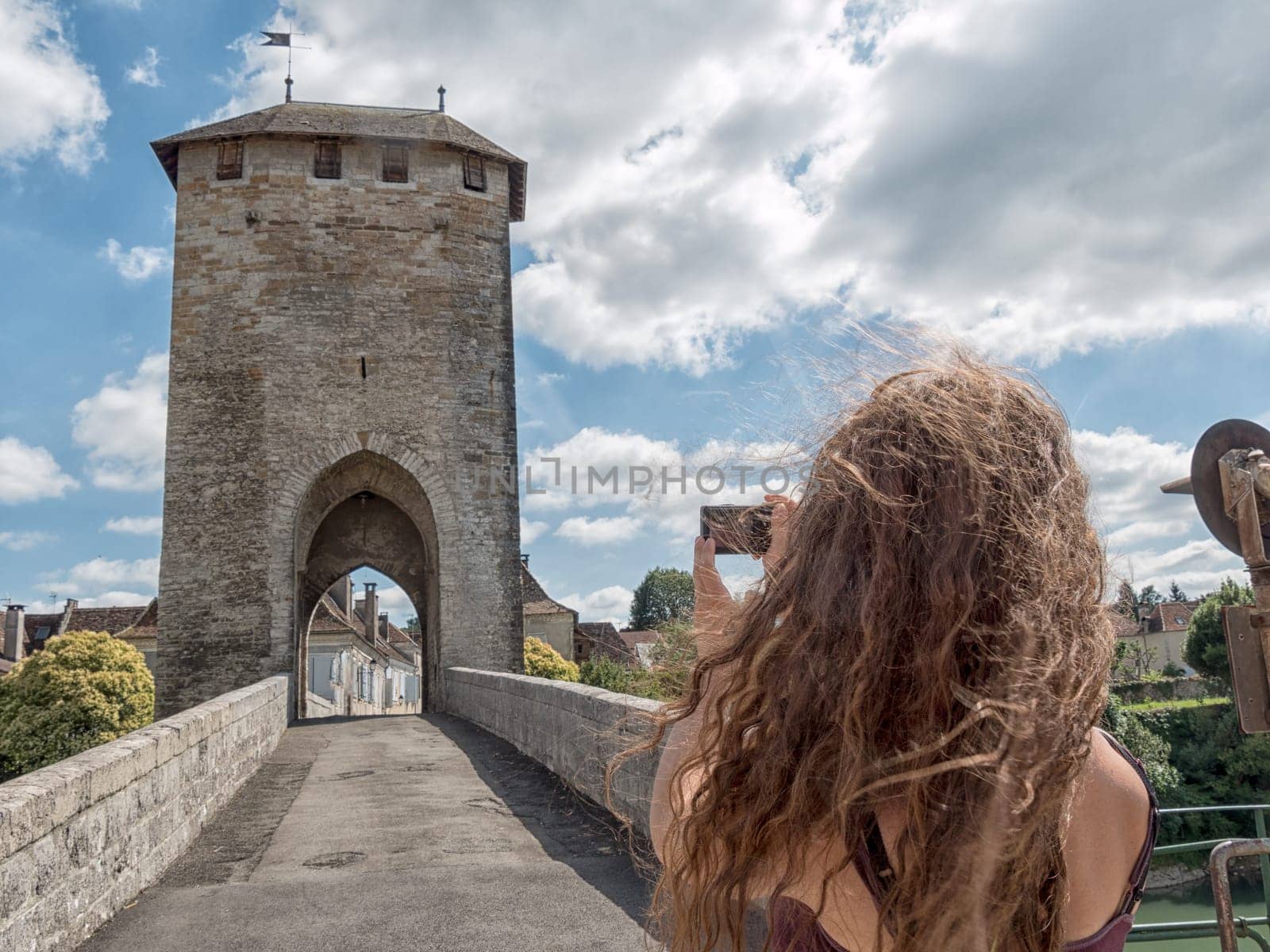 Orthez old bridge in the french pyrenees