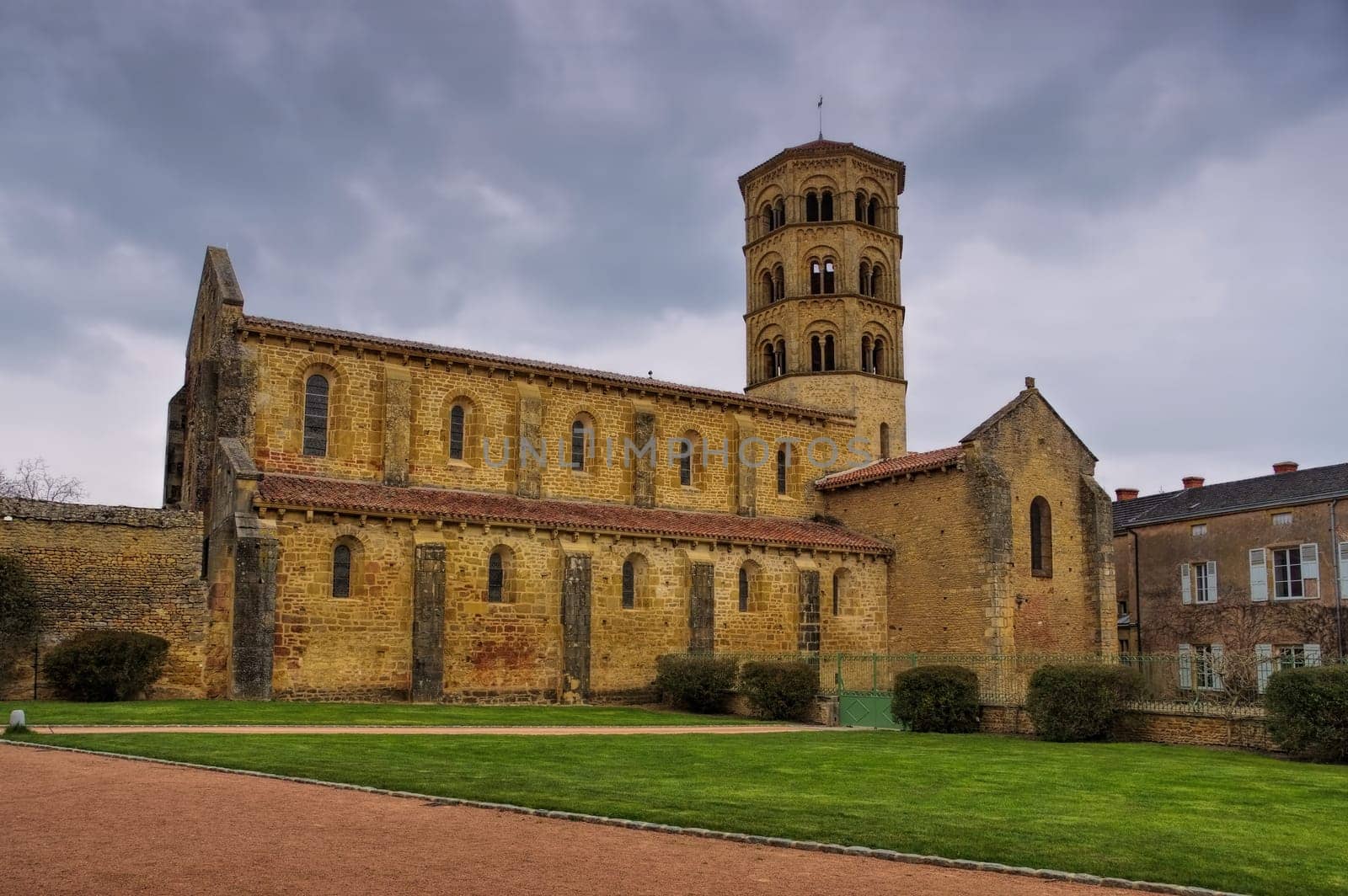 Romanesque church in Anzy-le-Duc Burgundy,France - romanesque Anzy-le-Duc church in Burgundy,France