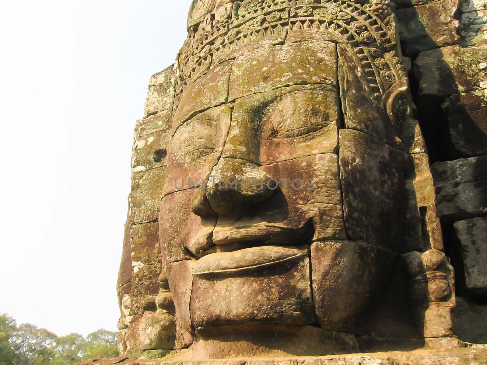 The Bayon stone faces of the people, Siem reap, Cambodia, was inscribed on the UNESCO World Heritage List in 1992.