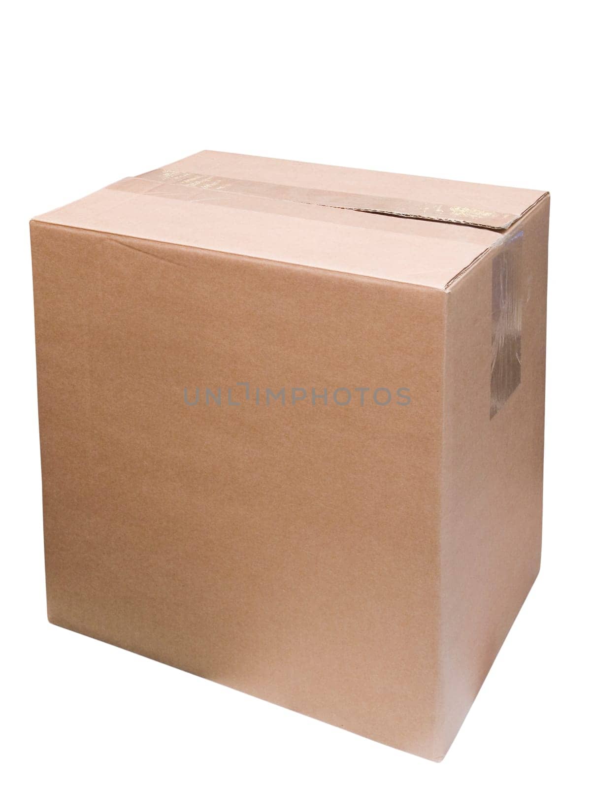 open light brown cardboard,insulated on a white background