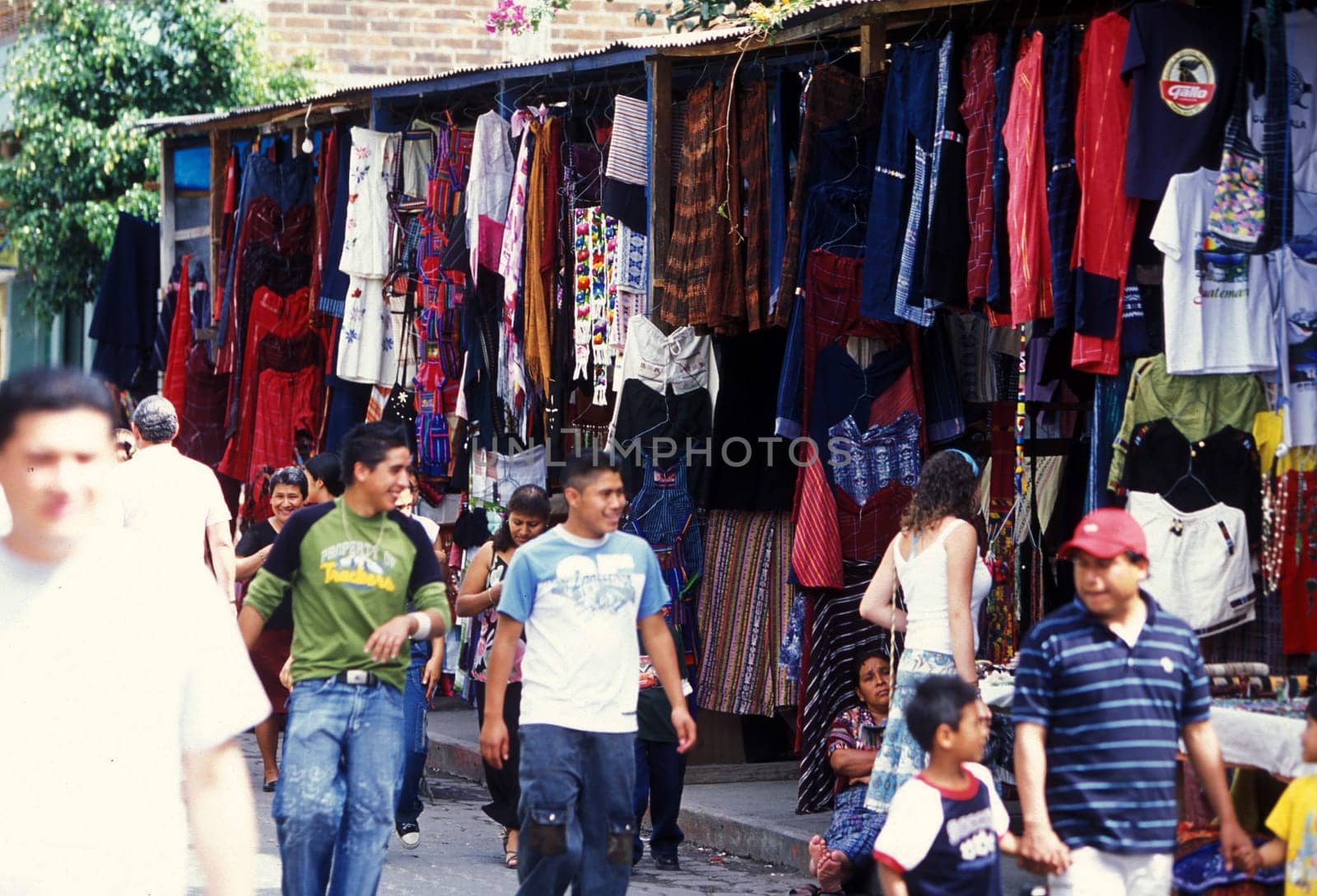 a Market in the old city in the town of Antigua in Guatemala in Central America.