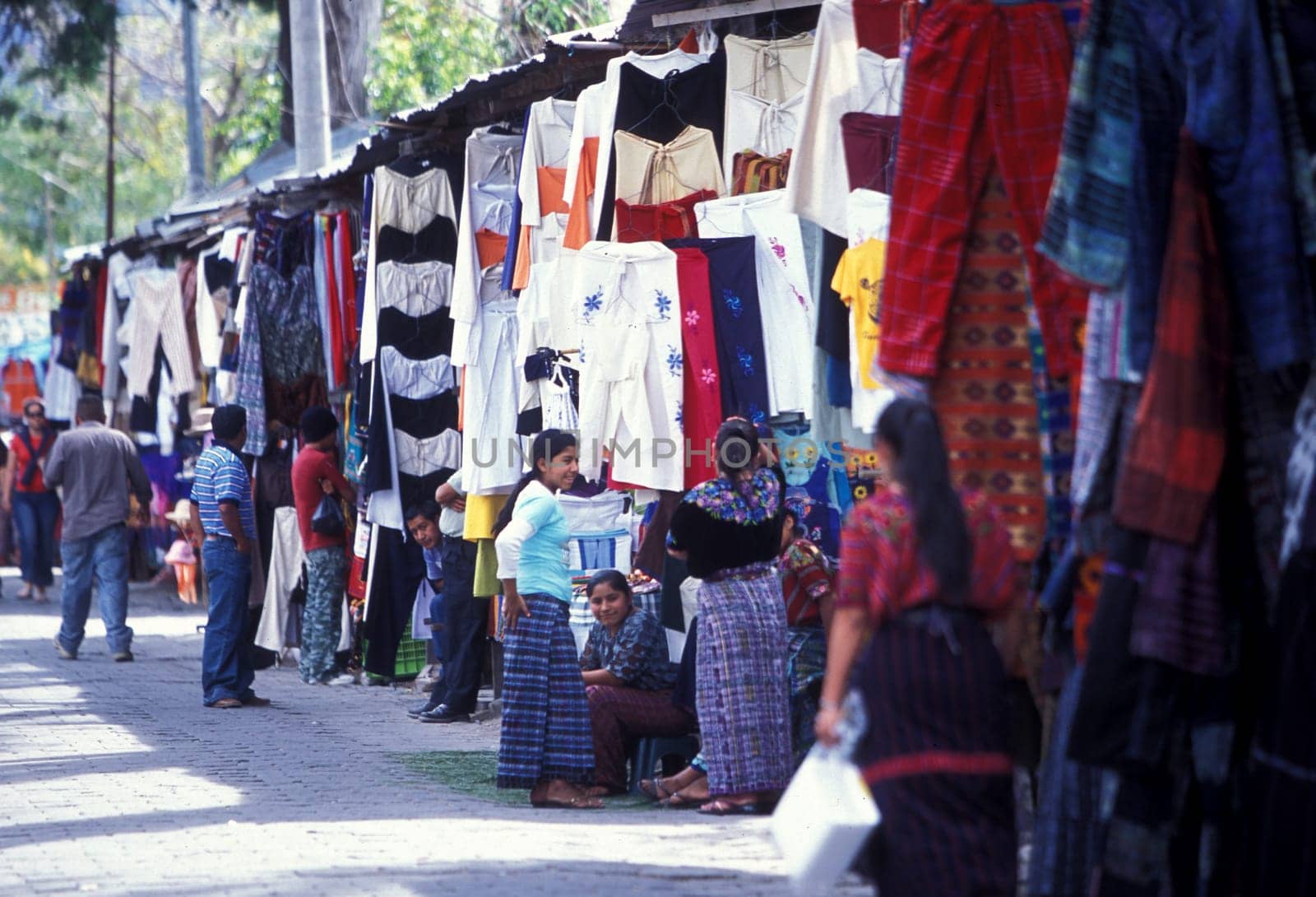 a Market in the old city in the town of Antigua in Guatemala in Central America.