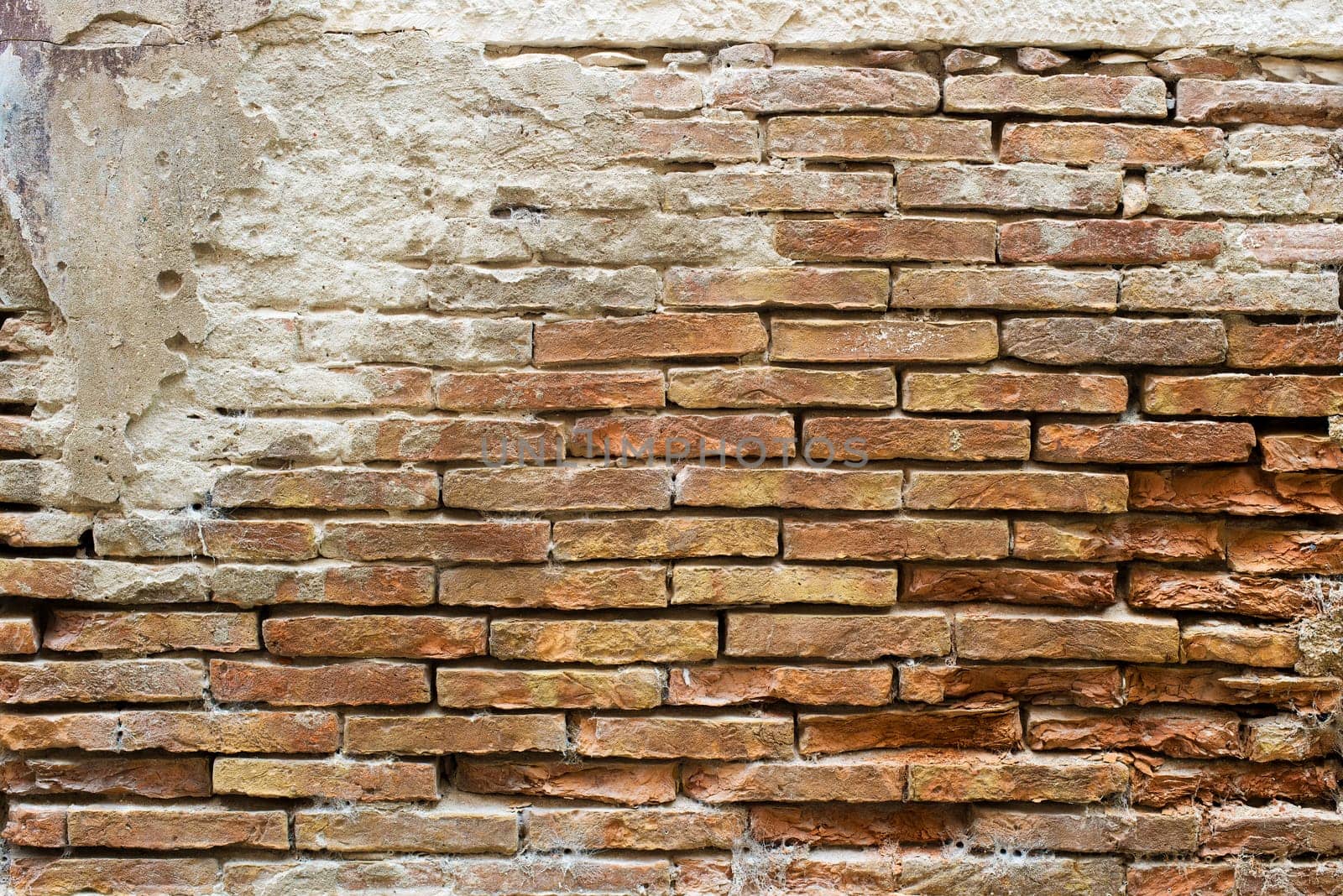 Old brick wall texture background close up