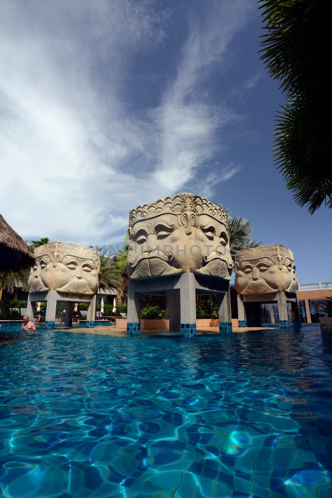 the Hotel Pool of the Rawai Palm Beach Resort in Rawai on the Rawai Beach on the Phuket Island in the south of Thailand in Southeastasia...