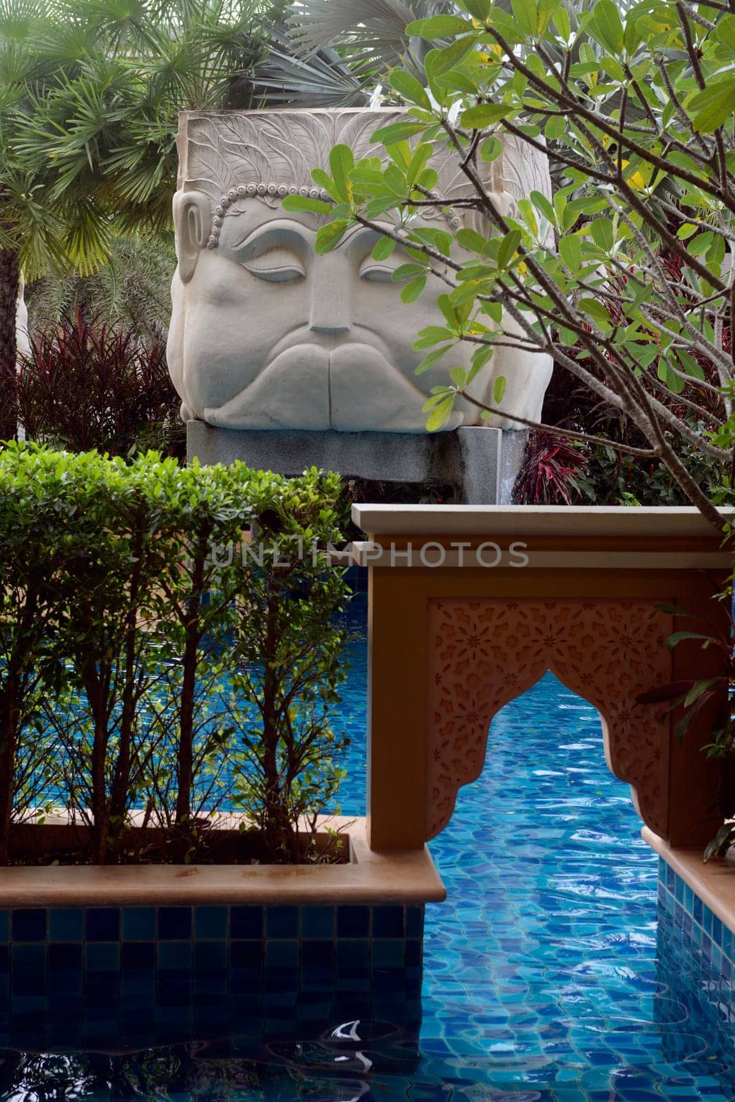 the Hotel Pool of the Rawai Palm Beach Resort in Rawai on the Rawai Beach on the Phuket Island in the south of Thailand in Southeastasia...