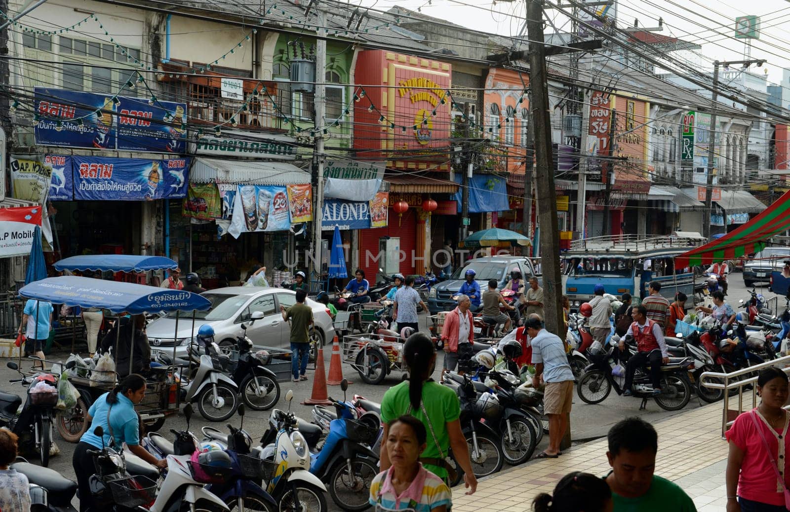 the city centre of phuket at the day Market in the city of Phuket on the Phuket Island in the south of Thailand in Southeastasia...