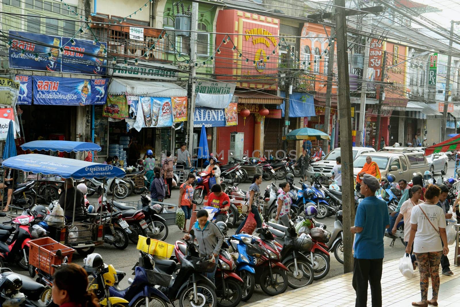 the city centre of phuket at the day Market in the city of Phuket on the Phuket Island in the south of Thailand in Southeastasia...