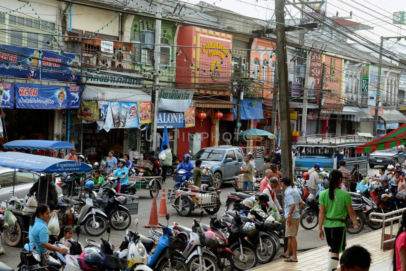 the city centre of phuket at the day Market in the city of Phuket on the Phuket Island in the south of Thailand in Southeastasia...