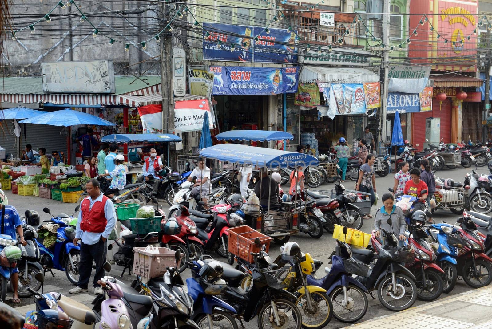the city centre of phuket at the day Market in the city of Phuket on the Phuket Island in the south of Thailand in Southeastasia...