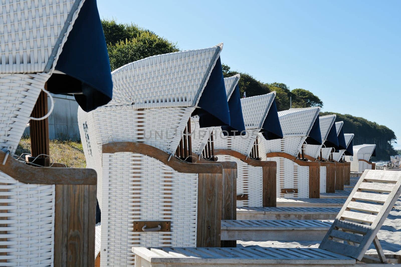 Beach baskets on the Baltic Sea