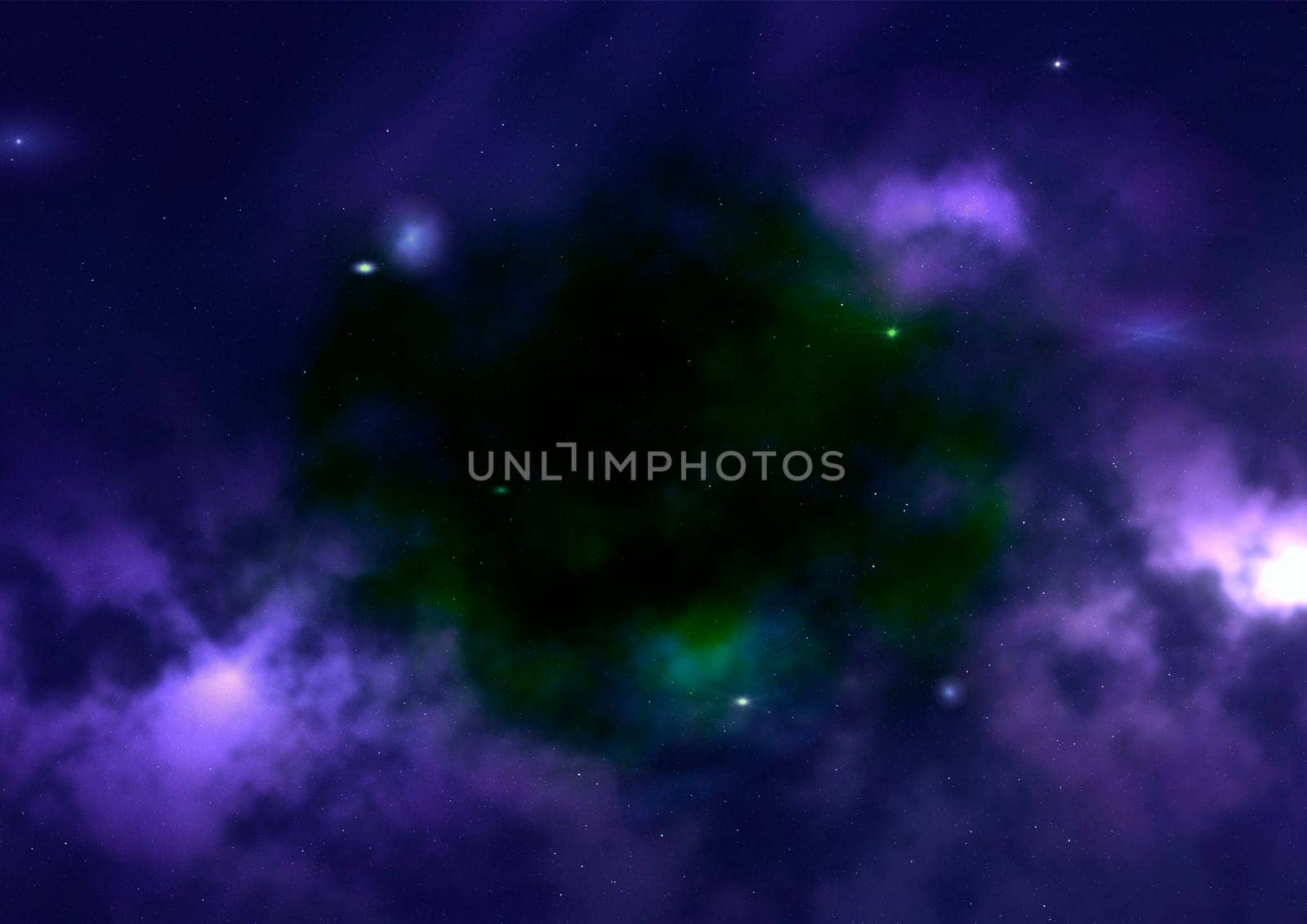 Far being shone nebula and star field against space. "Elements of this image furnished by NASA""."