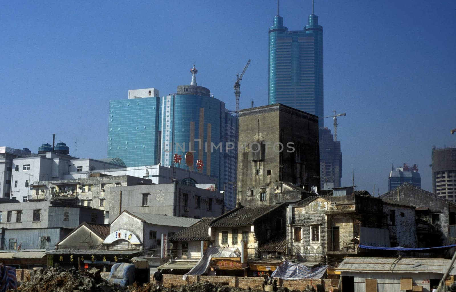 the city of Shenzhen north of Hongkong in the province of Guangdong in china in east asia.