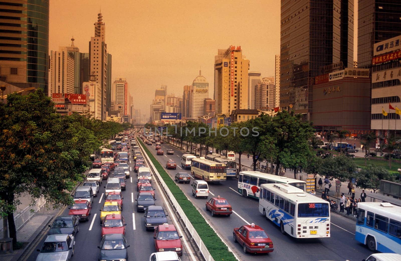 the city of Shenzhen north of Hong Kong in the province of Guangdong in china in east asia.