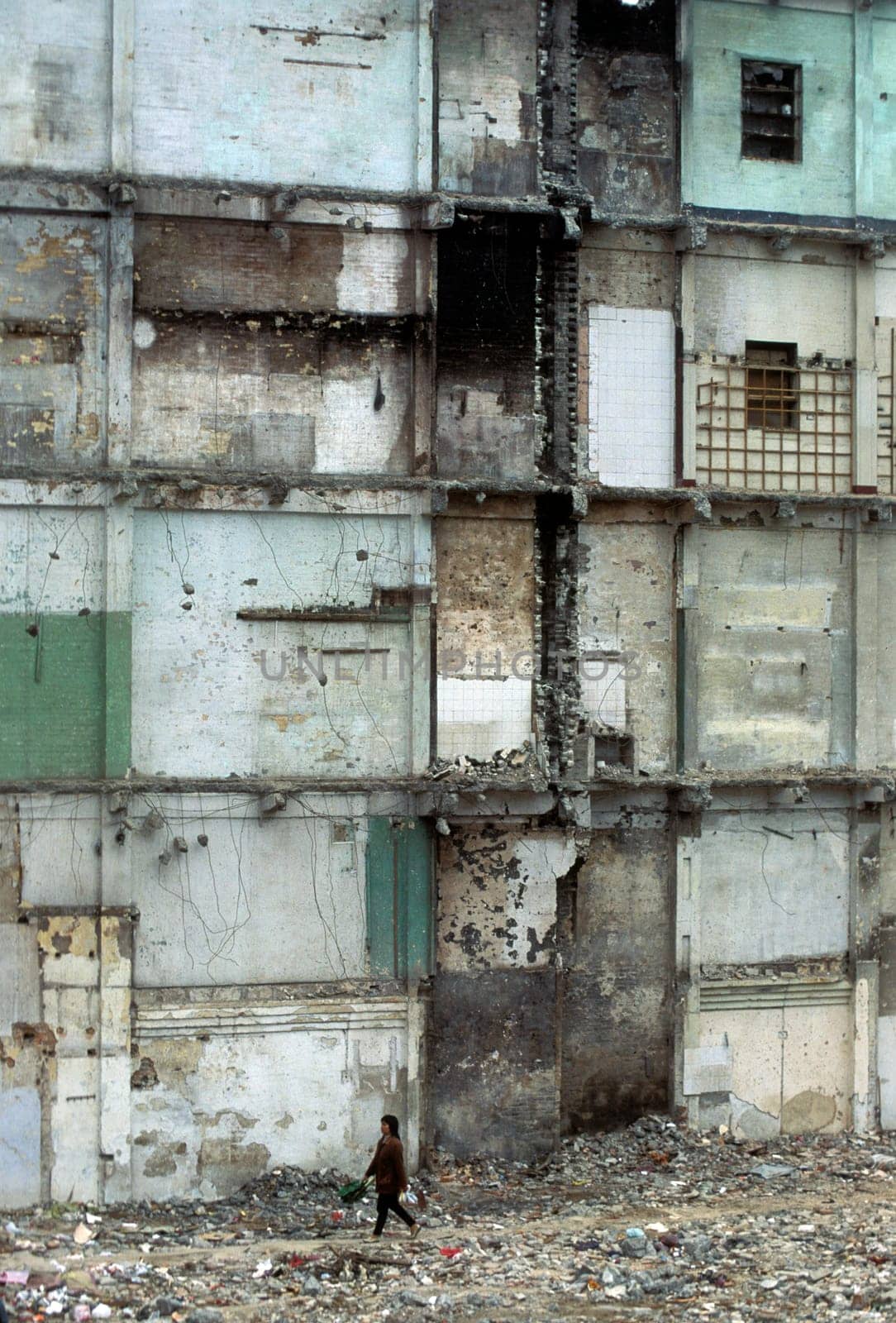 a construction in the city of Canton or Guangzhou in the north of Hong Kong in the province of Guangdong in china in east asia.