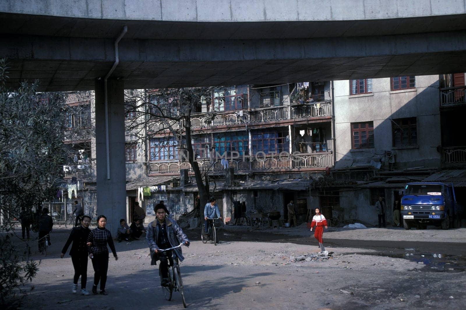 a streetscene the city of Nanchang in the province of Jiangxi in central China.