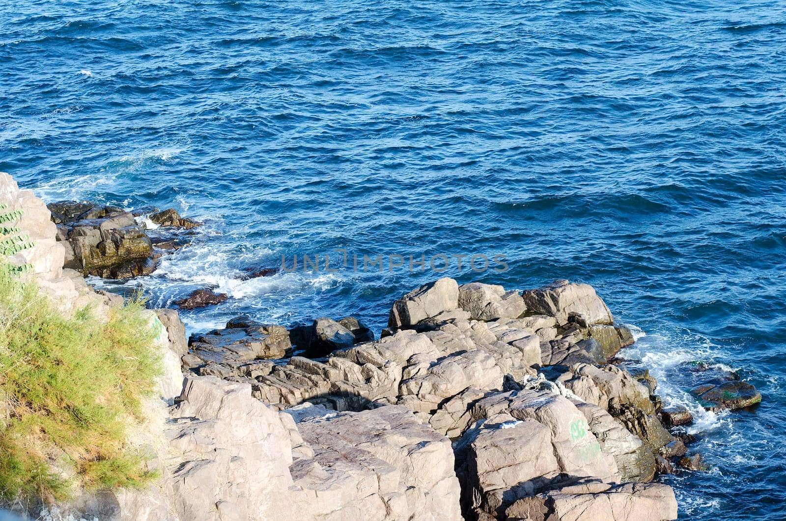 Rocks of the Black Sea.Old town Sozopol.Bulgaria
