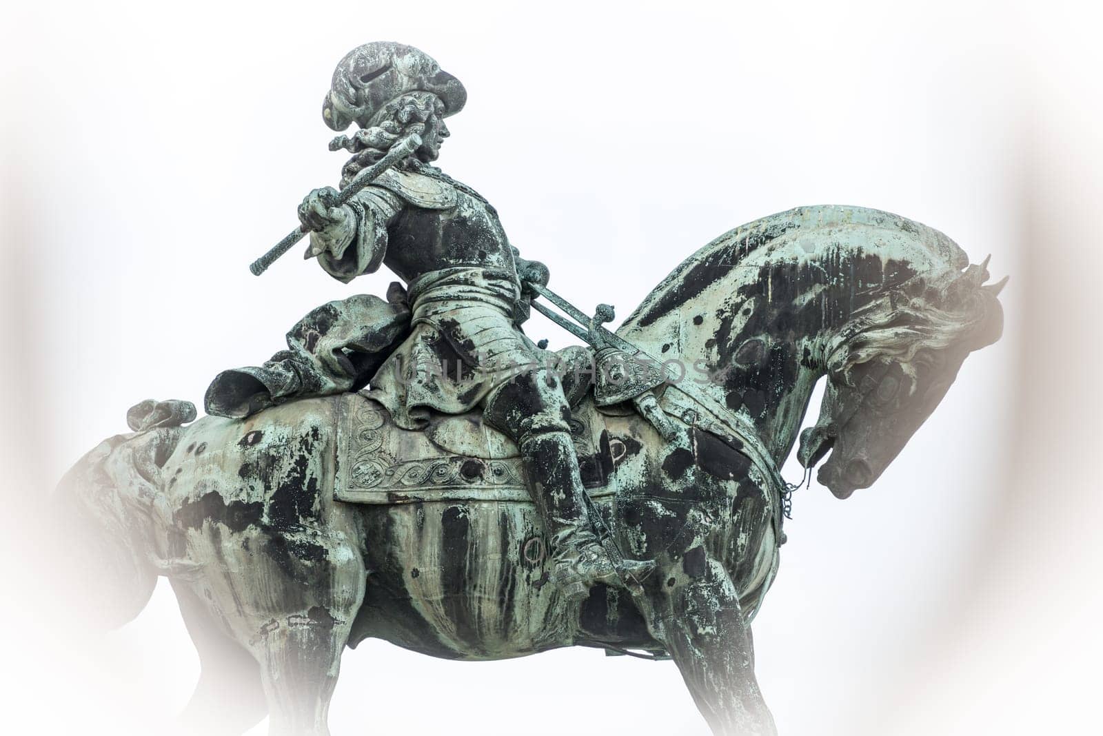 Eugene of Savoy's monument in Buda part of Budapest. Hungary, Europe. Famous travel destination.