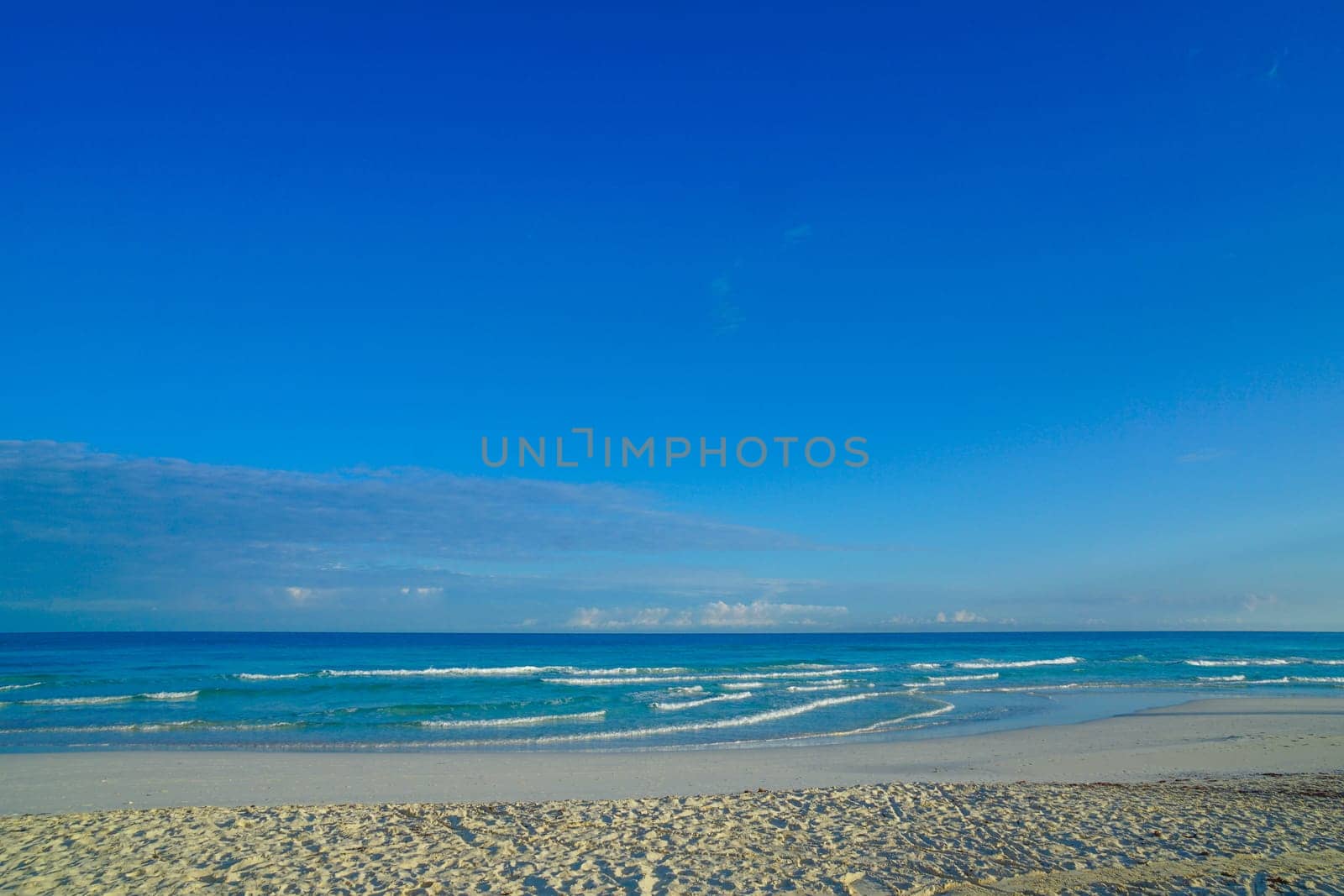 Wonderful tropical beach in Cuba, with crystal clear water and sunshine