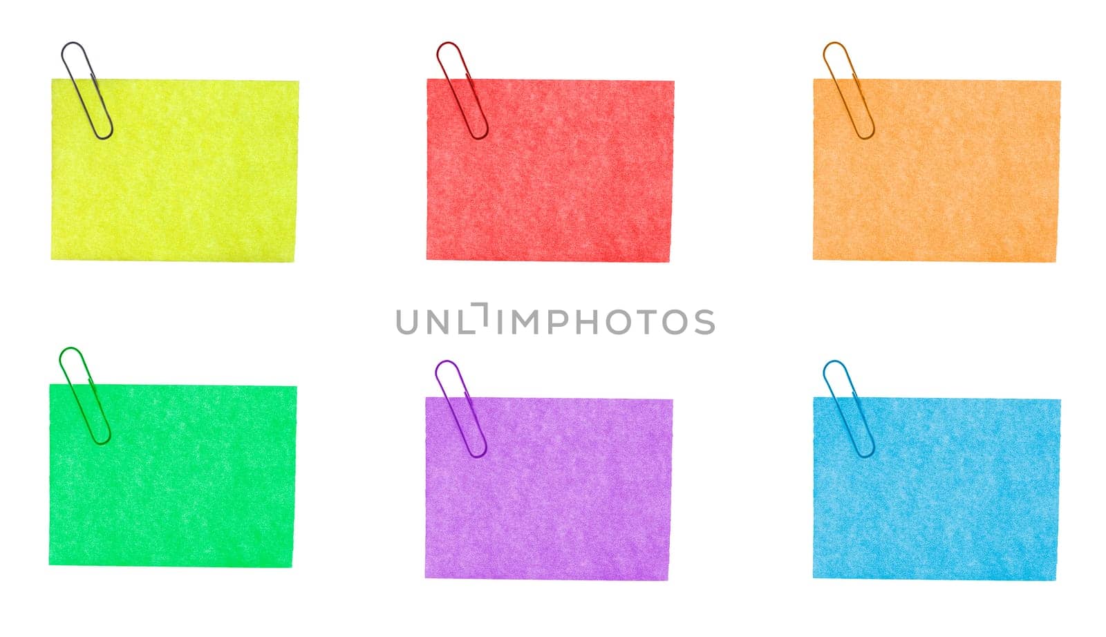 isolated blank color paper post it or postit where you can write or edit easily