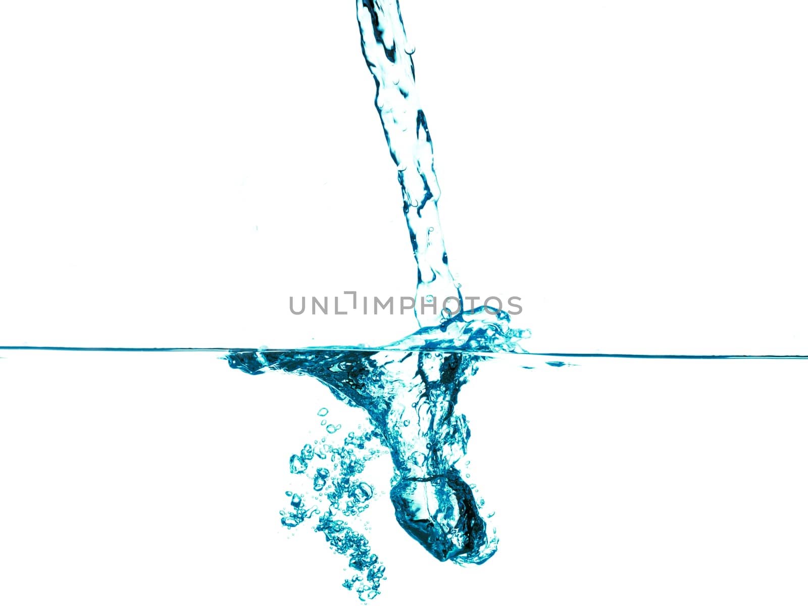 conceptual splashing water or beverage, ocean or a river