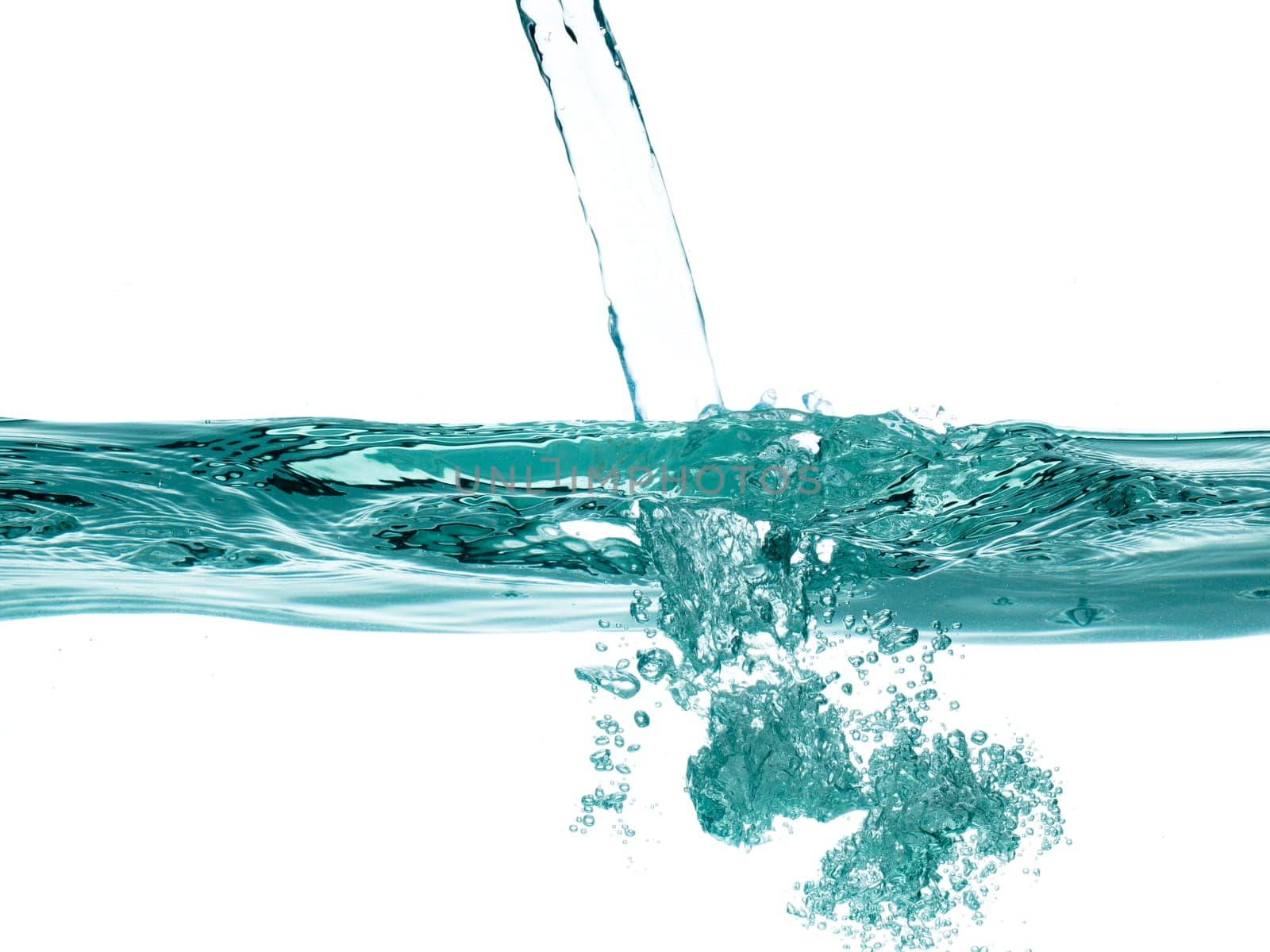 conceptual splashing water or beverage, ocean or a river