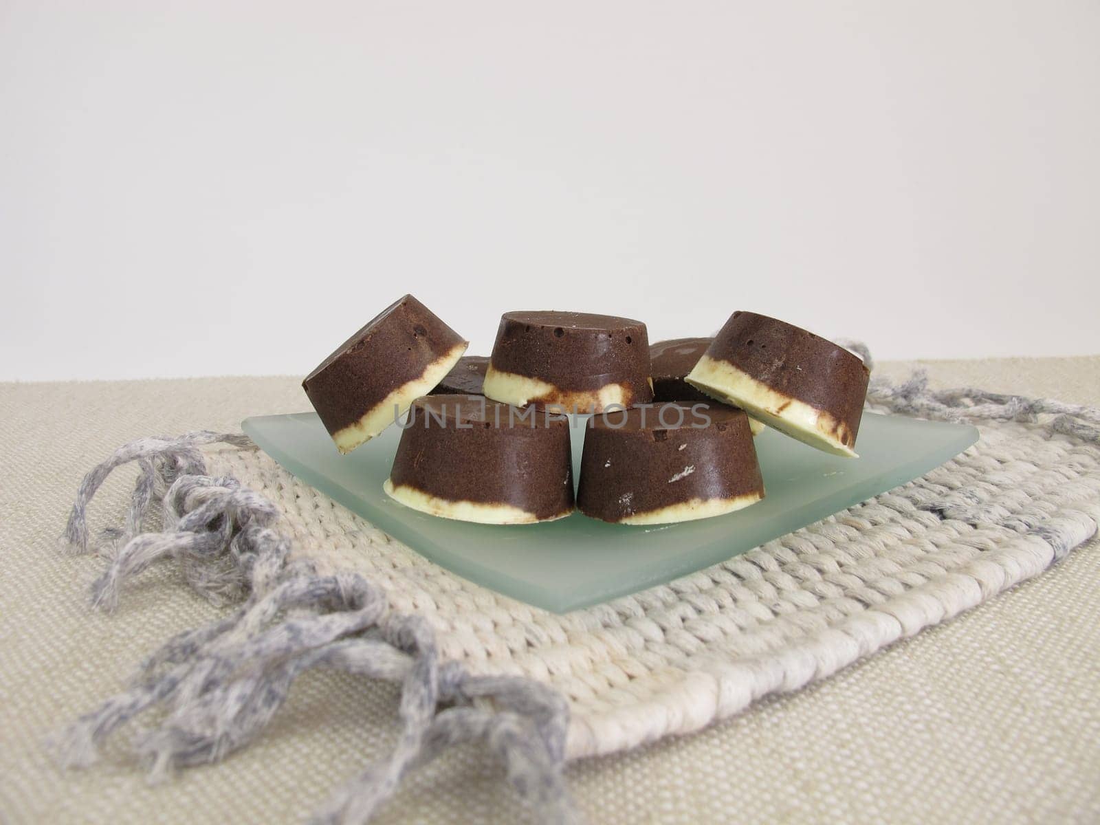 Homemade coffee chocolate with white milk chocolate