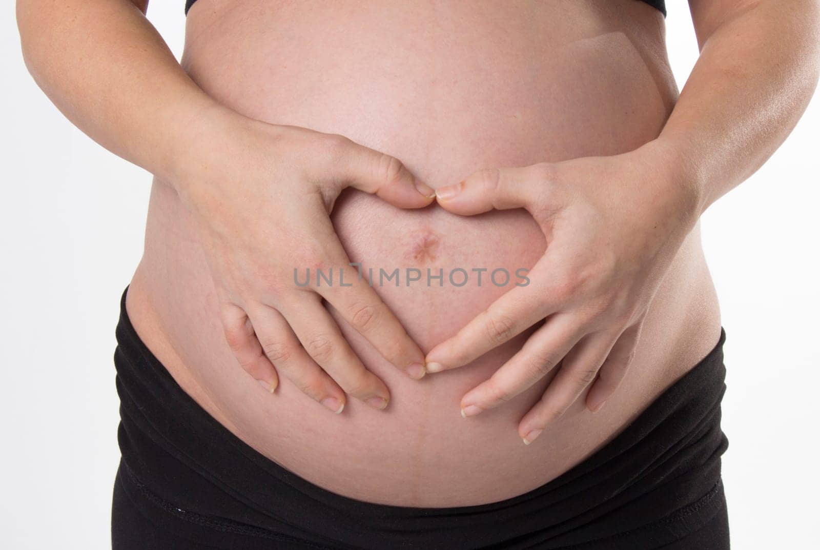 close up of a young female with a new life inside