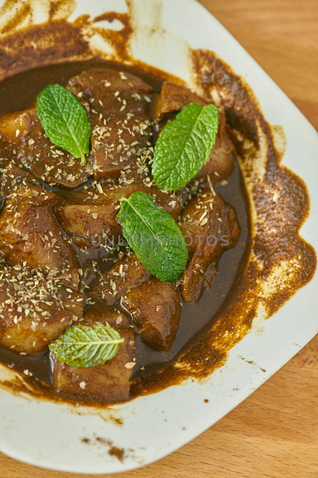 traditional recipe from india made wich meat and spices