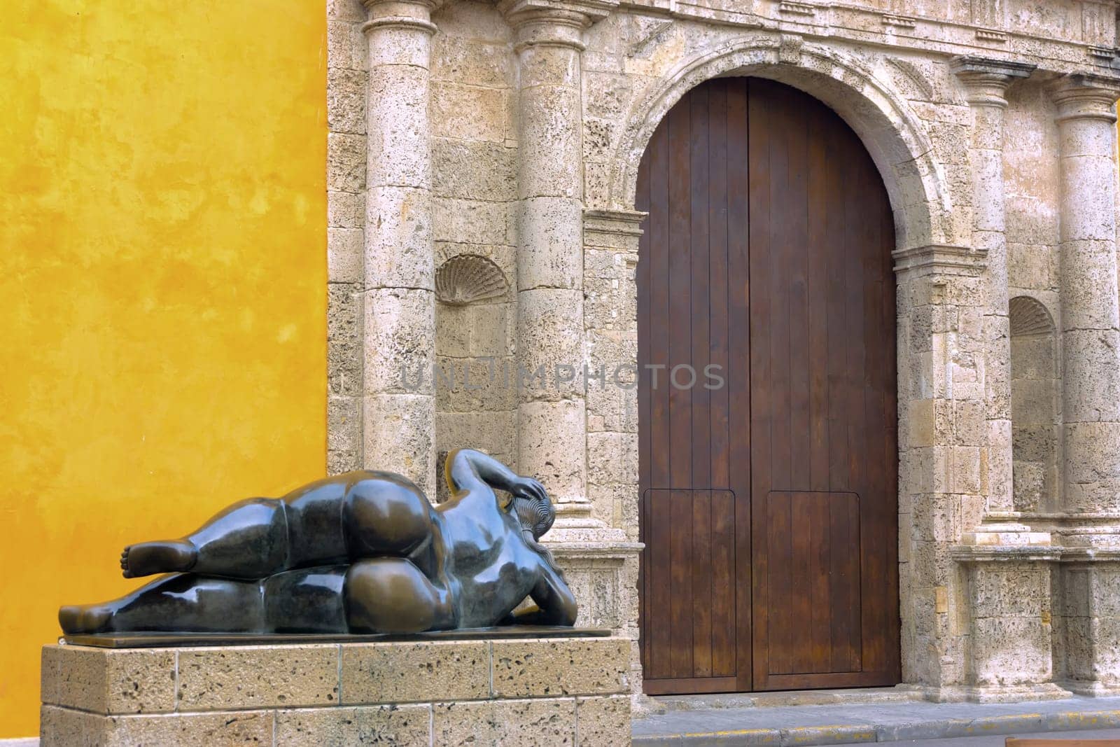 CARTAGENA, COLOMBIA - MAY 25: Sculpture by Fernando Botero in Santo Domingo Plaza in Cartagena, Colombia on May 25, 2016