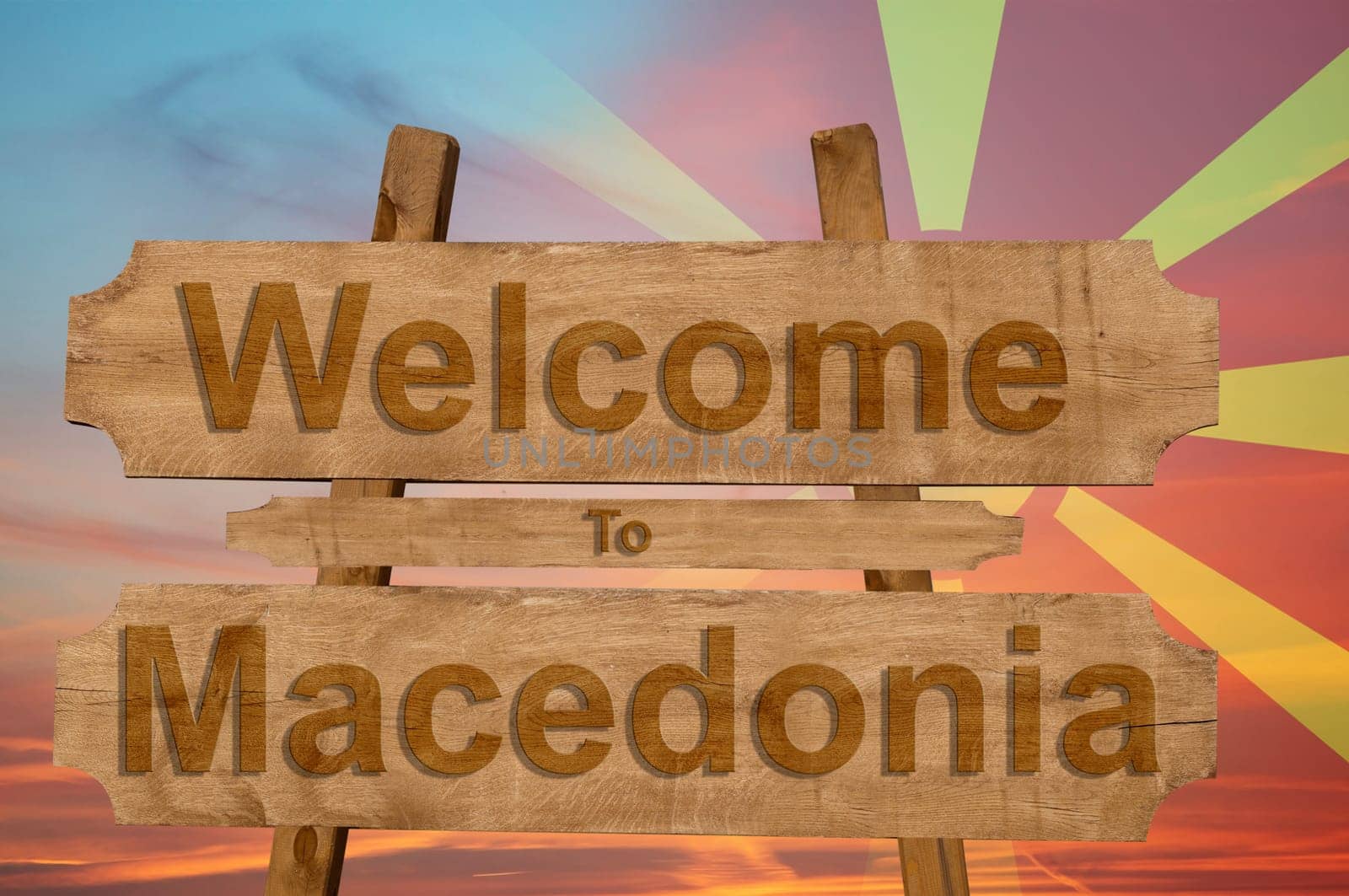 welcome to jamaica sign on wood background with blending national flag