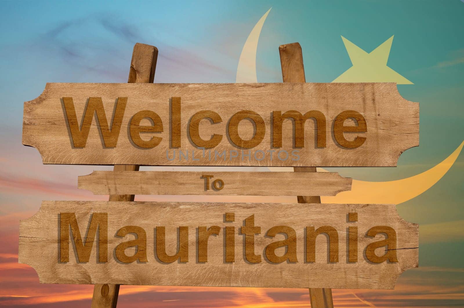 welcome to jamaica sign on wood background with blending national flag