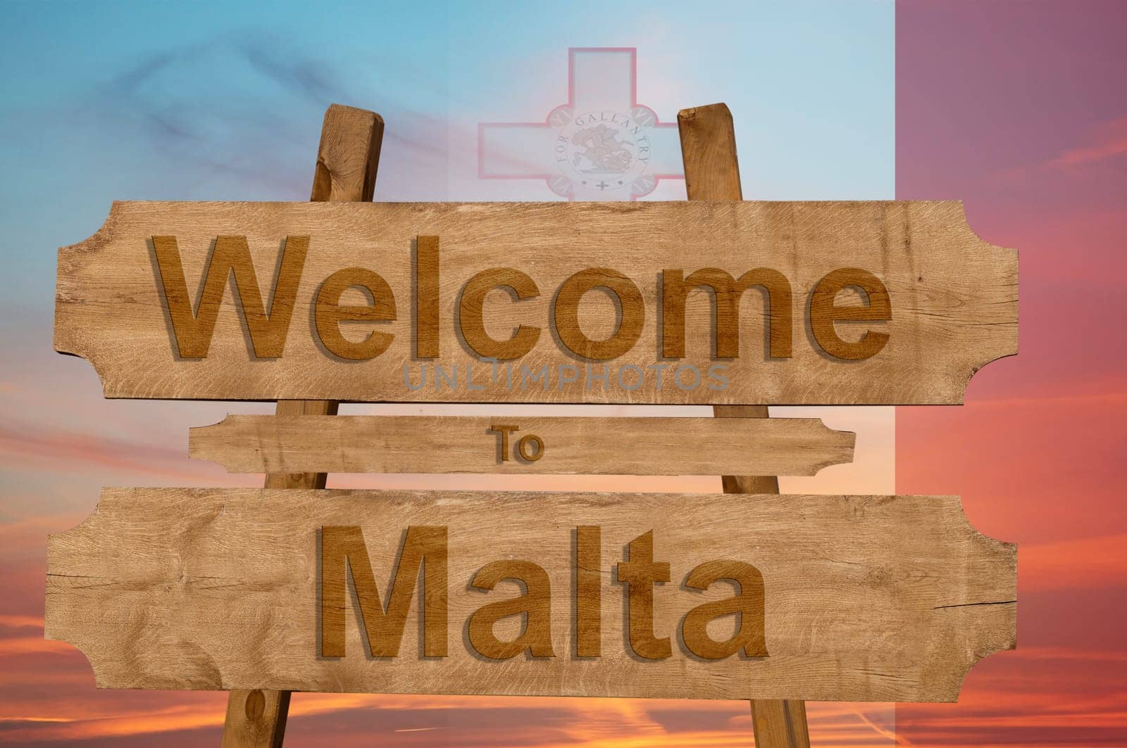 welcome to jamaica sign on wood background with blending national flag