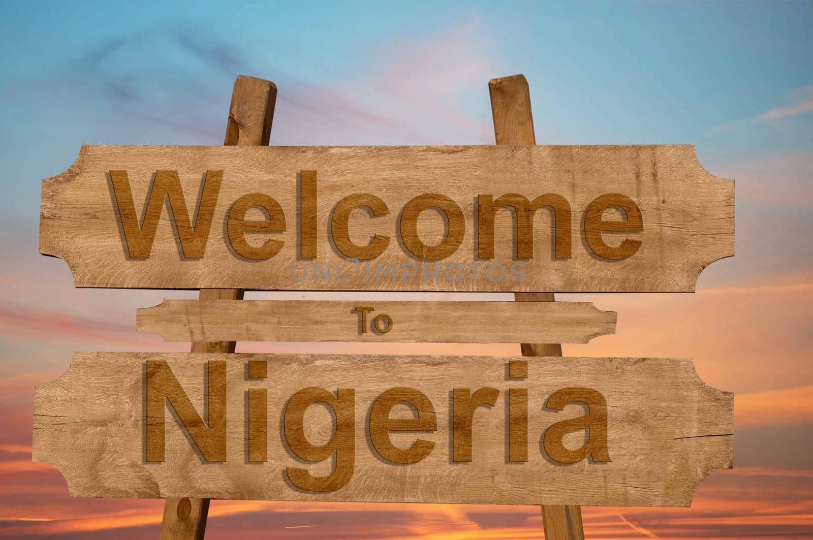 welcome to jamaica sign on wood background with blending national flag