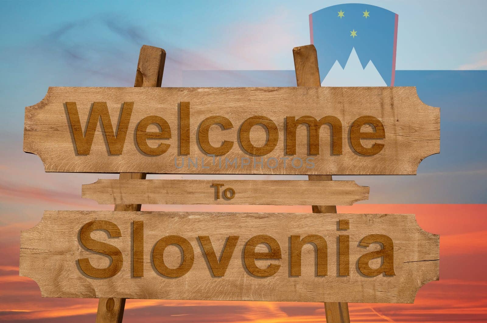 welcome to jamaica sign on wood background with blending national flag