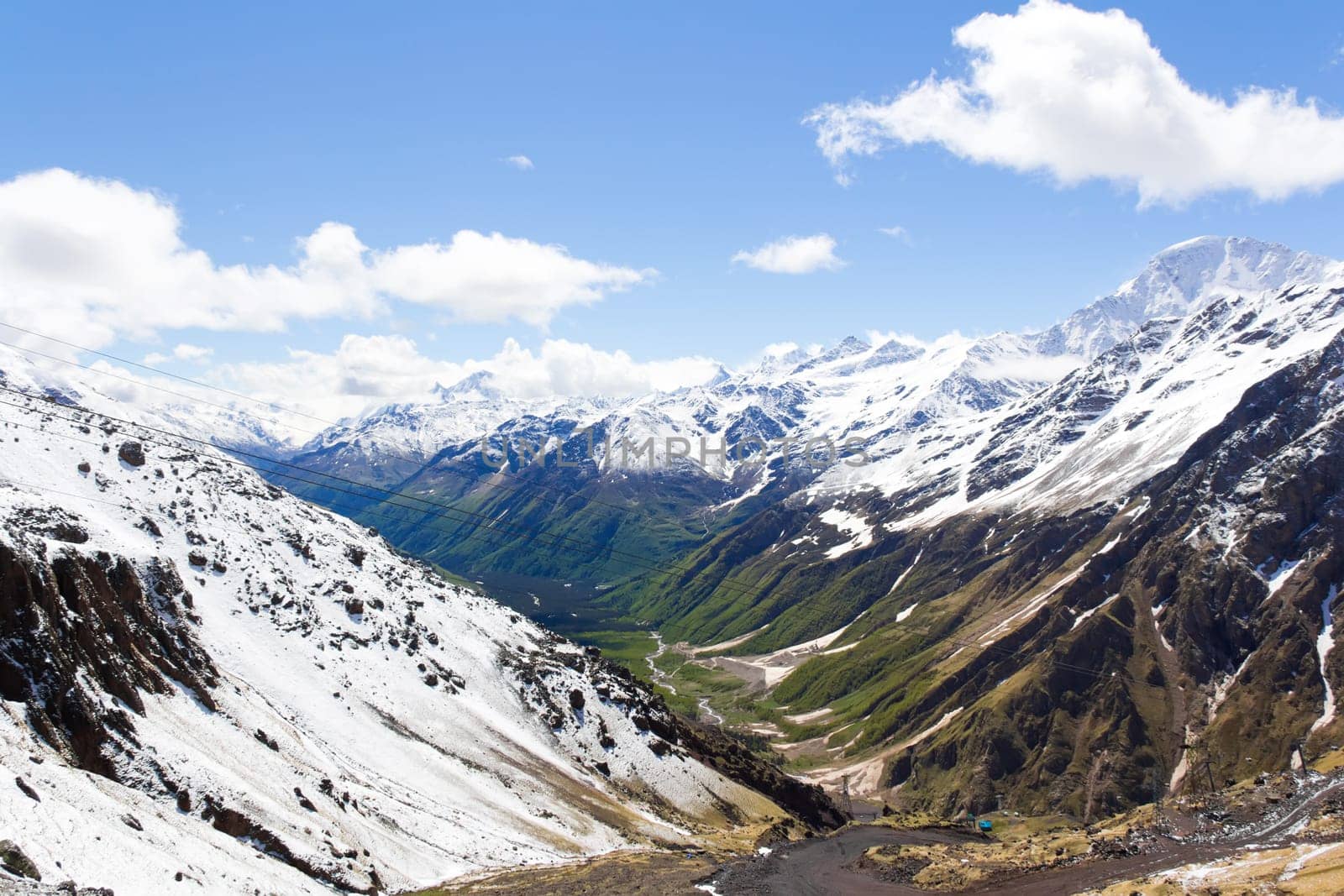 Landscape of mountains Caucasus region in Russia