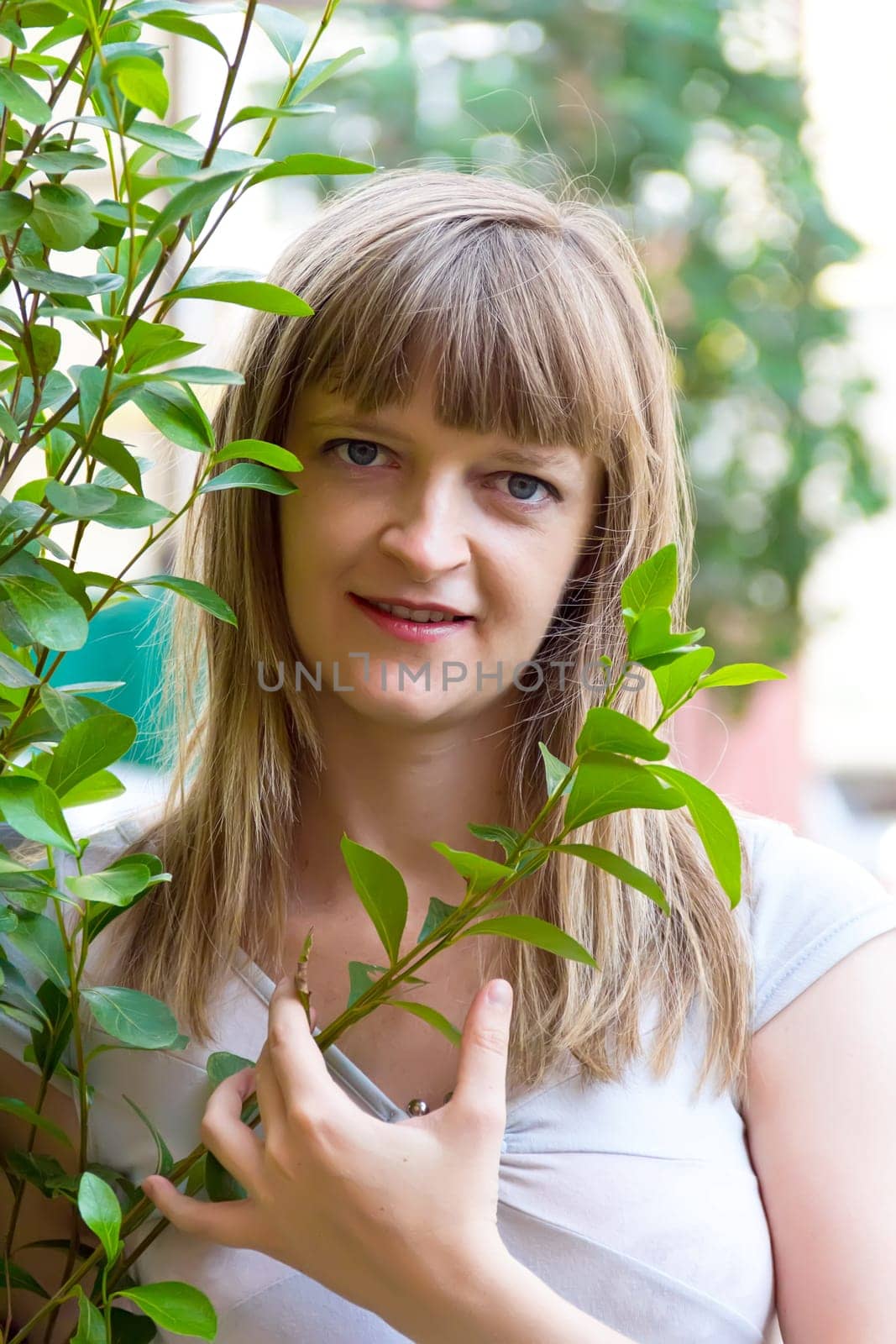 Image of beautiful blond woman with long hair