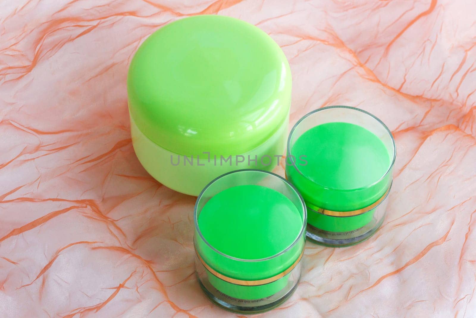Cosmetic set of cream bottles