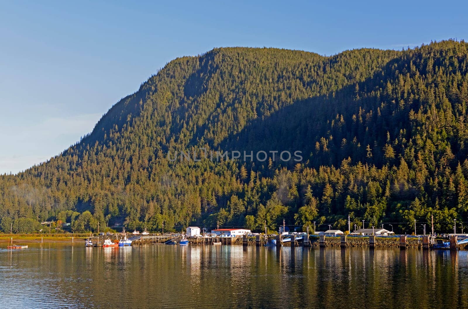 Coastal Town on the Inside Passage near Juneau, Alaska