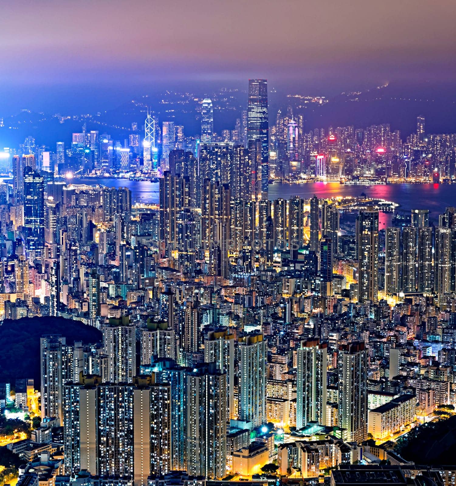 Hong Kong Modern City at night