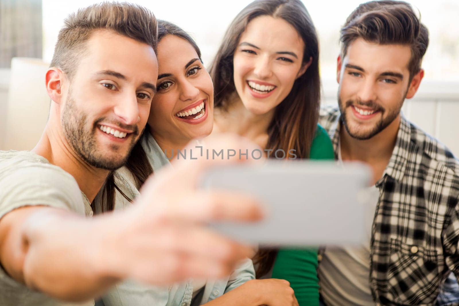 Friends faving fun and making a selfie