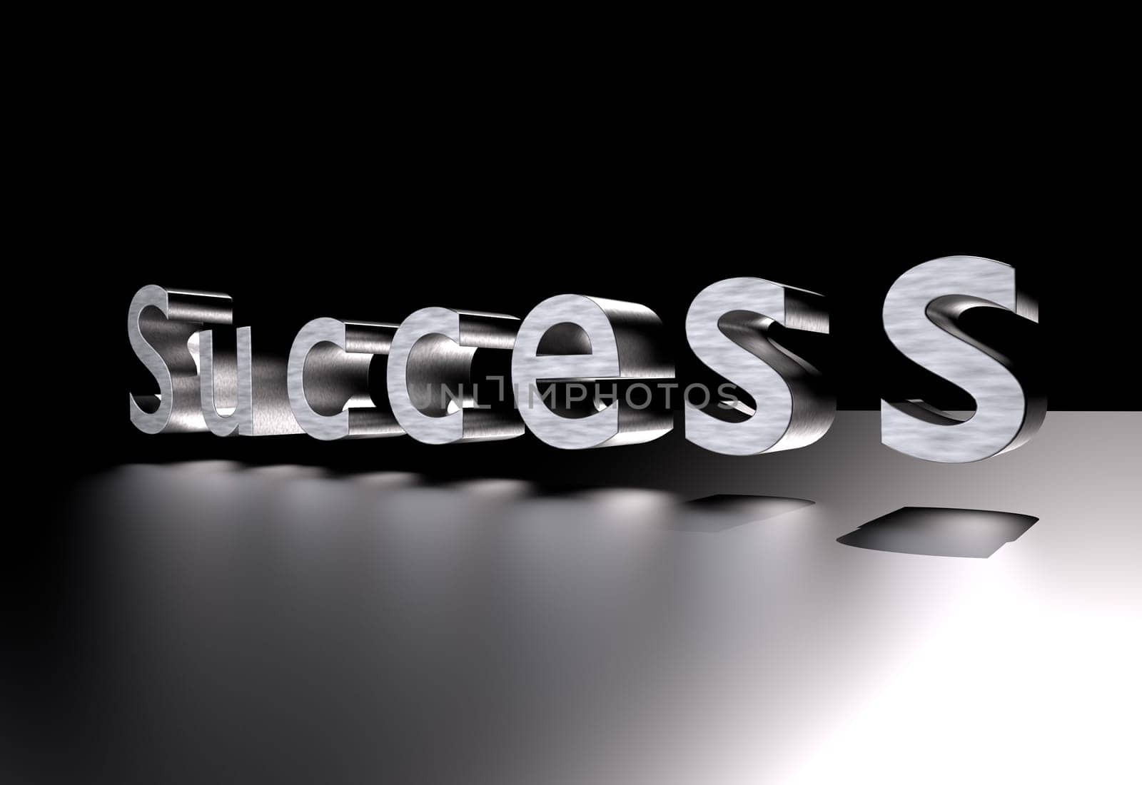 3d text with word success