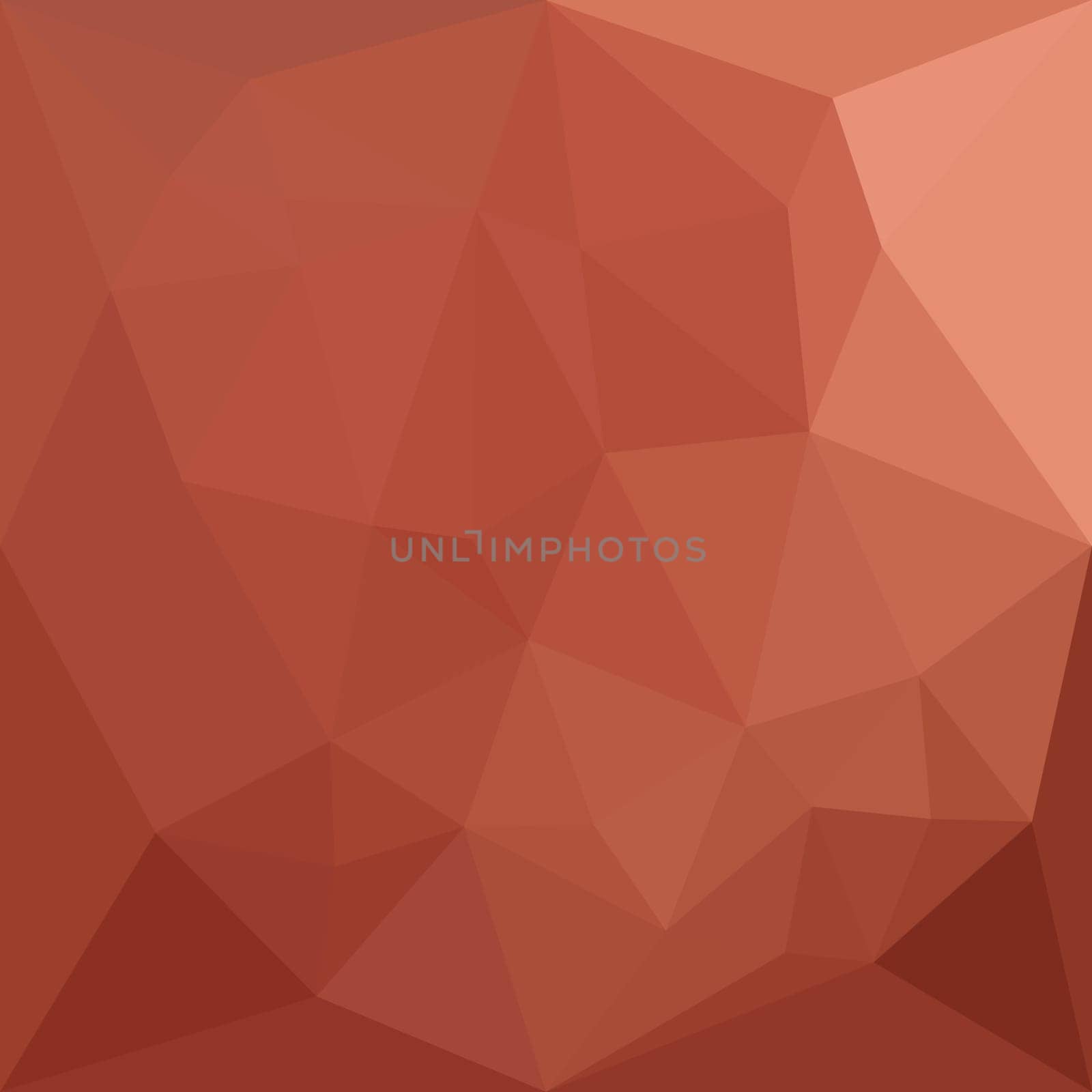 Low polygon style illustration of a burnt sienna orange abstract geometric background.